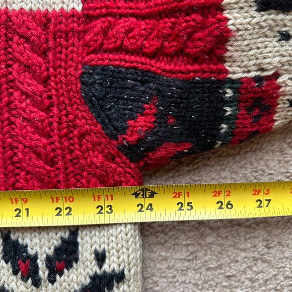 Jones New York Sweater Womens Large Vtg Hand Knit Wool Pullover Mock Neck - Picture 7 of 10